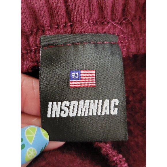 Insomniac "All Are Welcome Here" Maroon Sweatpants L - Picture 4 of 5